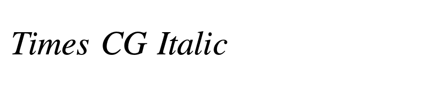Times CG Italic