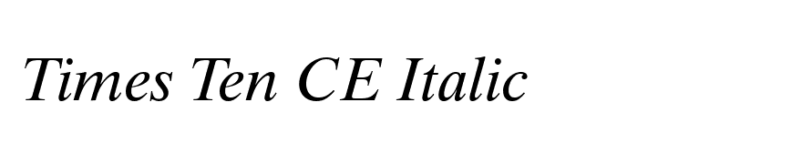 Times Ten CE Italic