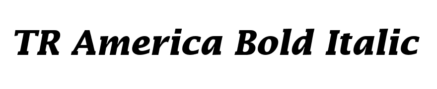 TR America Bold Italic