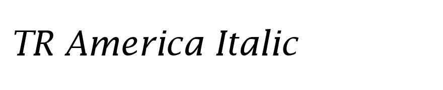 TR America Italic