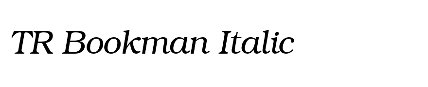 TR Bookman Italic