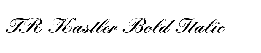 TR Kastler Bold Italic