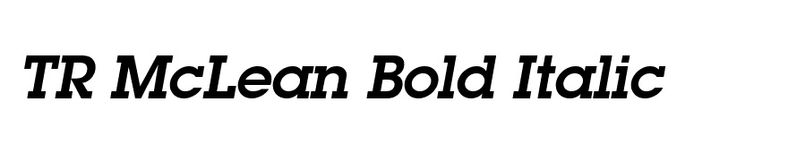 TR McLean Bold Italic