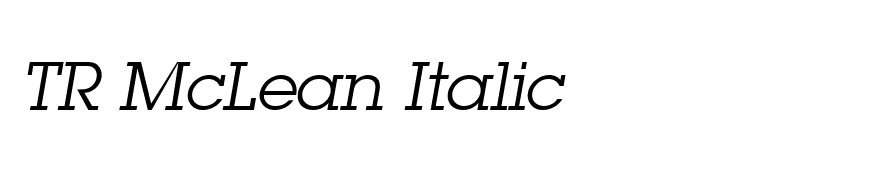 TR McLean Italic