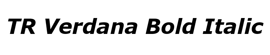 TR Verdana Bold Italic