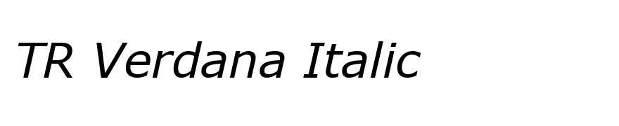 TR Verdana Italic