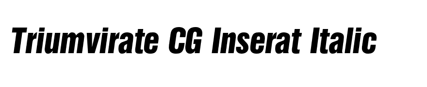 Triumvirate CG Inserat Italic