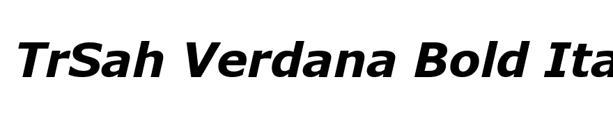 TrSah Verdana Bold Italic