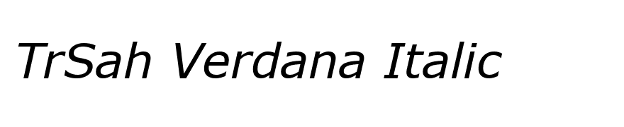 TrSah Verdana Italic