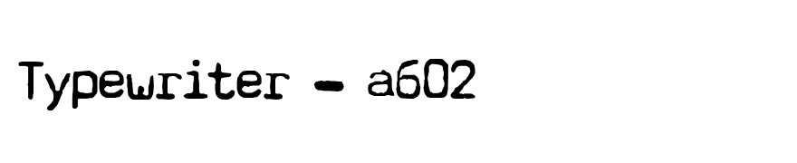 Typewriter - a602
