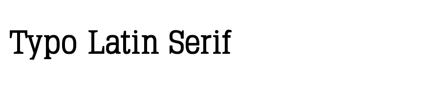 Typo Latin Serif