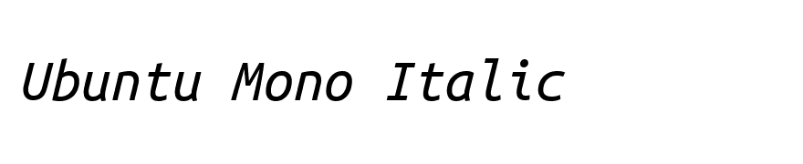 Ubuntu Mono Italic