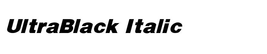 UltraBlack Italic