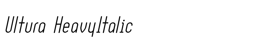 Ultura HeavyItalic