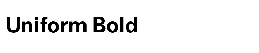 Uniform Bold Font Free Fonts