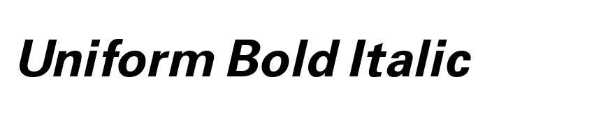 Uniform Bold Italic