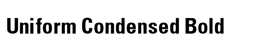 Uniform Condensed Bold