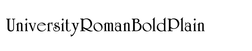 UniversityRomanBoldPlain