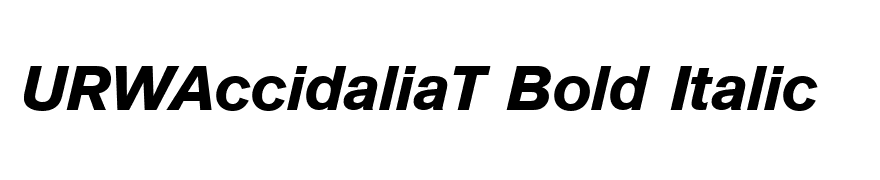URWAccidaliaT Bold Italic