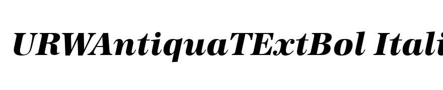 URWAntiquaTExtBol Italic