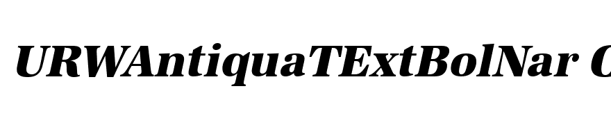 URWAntiquaTExtBolNar Oblique