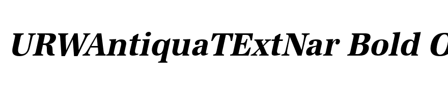 URWAntiquaTExtNar Bold Oblique