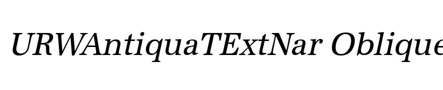 URWAntiquaTExtNar Oblique