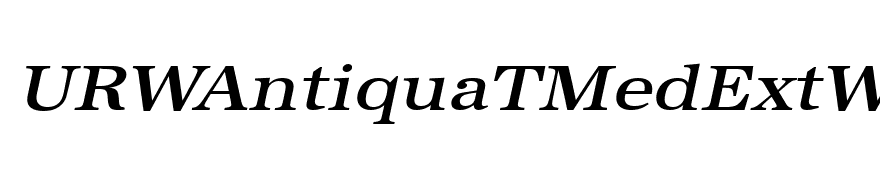 URWAntiquaTMedExtWid Oblique