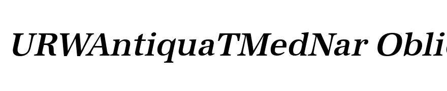 URWAntiquaTMedNar Oblique