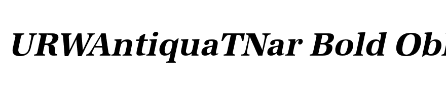 URWAntiquaTNar Bold Oblique