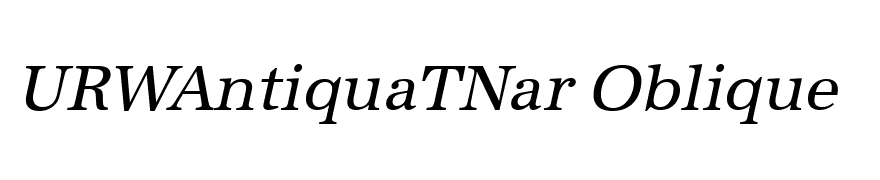 URWAntiquaTNar Oblique