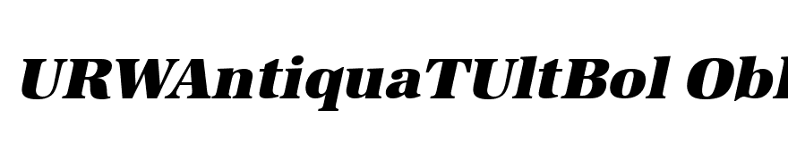 URWAntiquaTUltBol Oblique