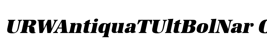 URWAntiquaTUltBolNar Oblique