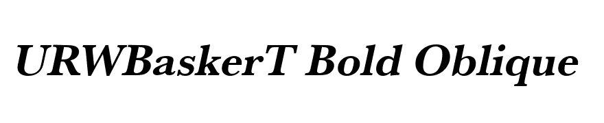 URWBaskerT Bold Oblique