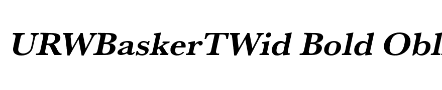 URWBaskerTWid Bold Oblique