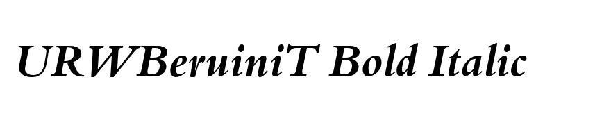 URWBeruiniT Bold Italic