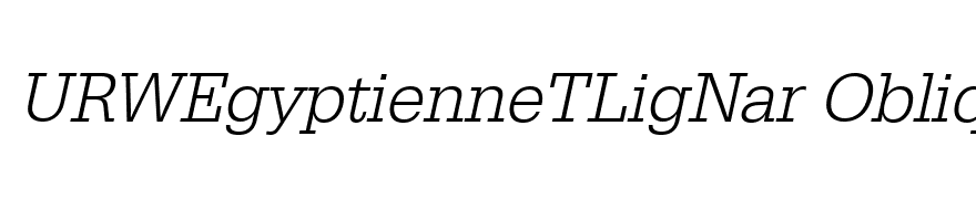 URWEgyptienneTLigNar Oblique