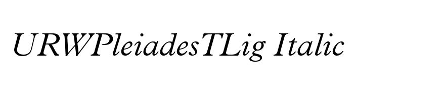 URWPleiadesTLig Italic