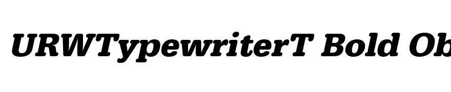 URWTypewriterT Bold Oblique