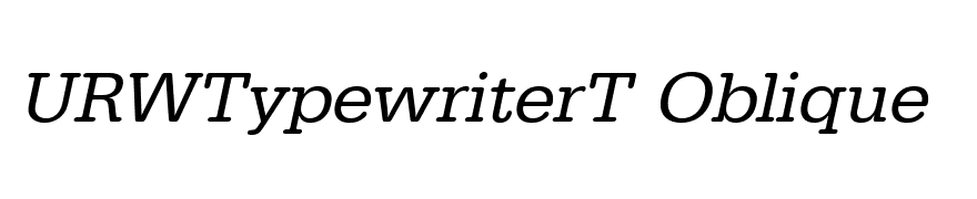 URWTypewriterT Oblique