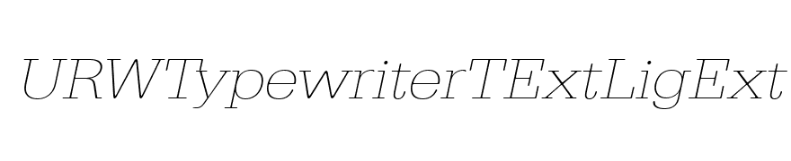 URWTypewriterTExtLigExtWid Oblique