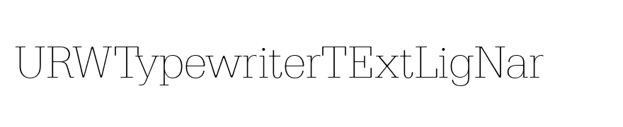 URWTypewriterTExtLigNar
