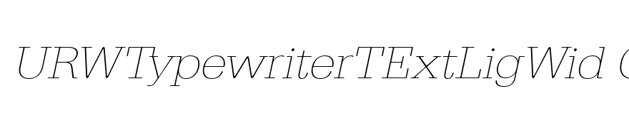 URWTypewriterTExtLigWid Oblique