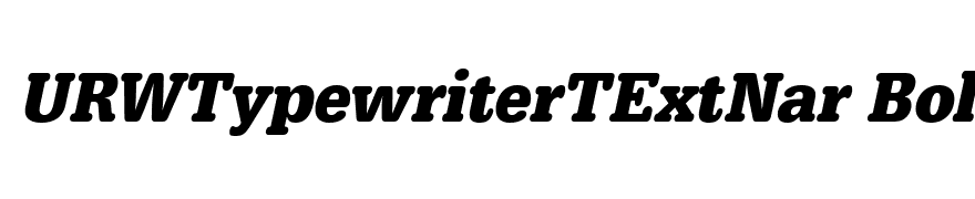 URWTypewriterTExtNar Bold Oblique