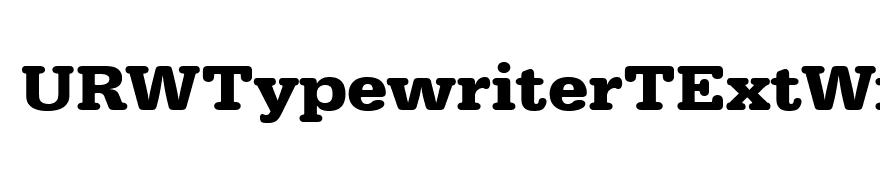 URWTypewriterTExtWid Bold