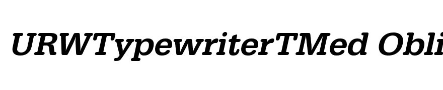 URWTypewriterTMed Oblique