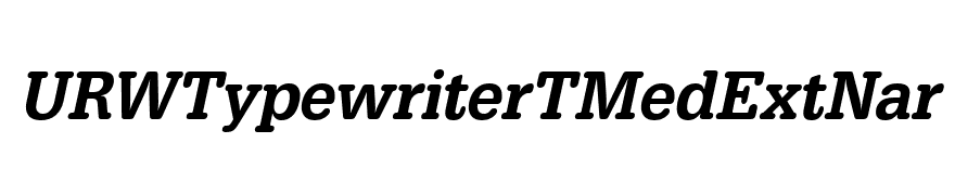 URWTypewriterTMedExtNar Oblique