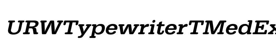 URWTypewriterTMedExtWid Oblique