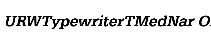 URWTypewriterTMedNar Oblique