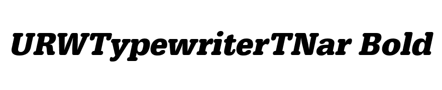 URWTypewriterTNar Bold Oblique